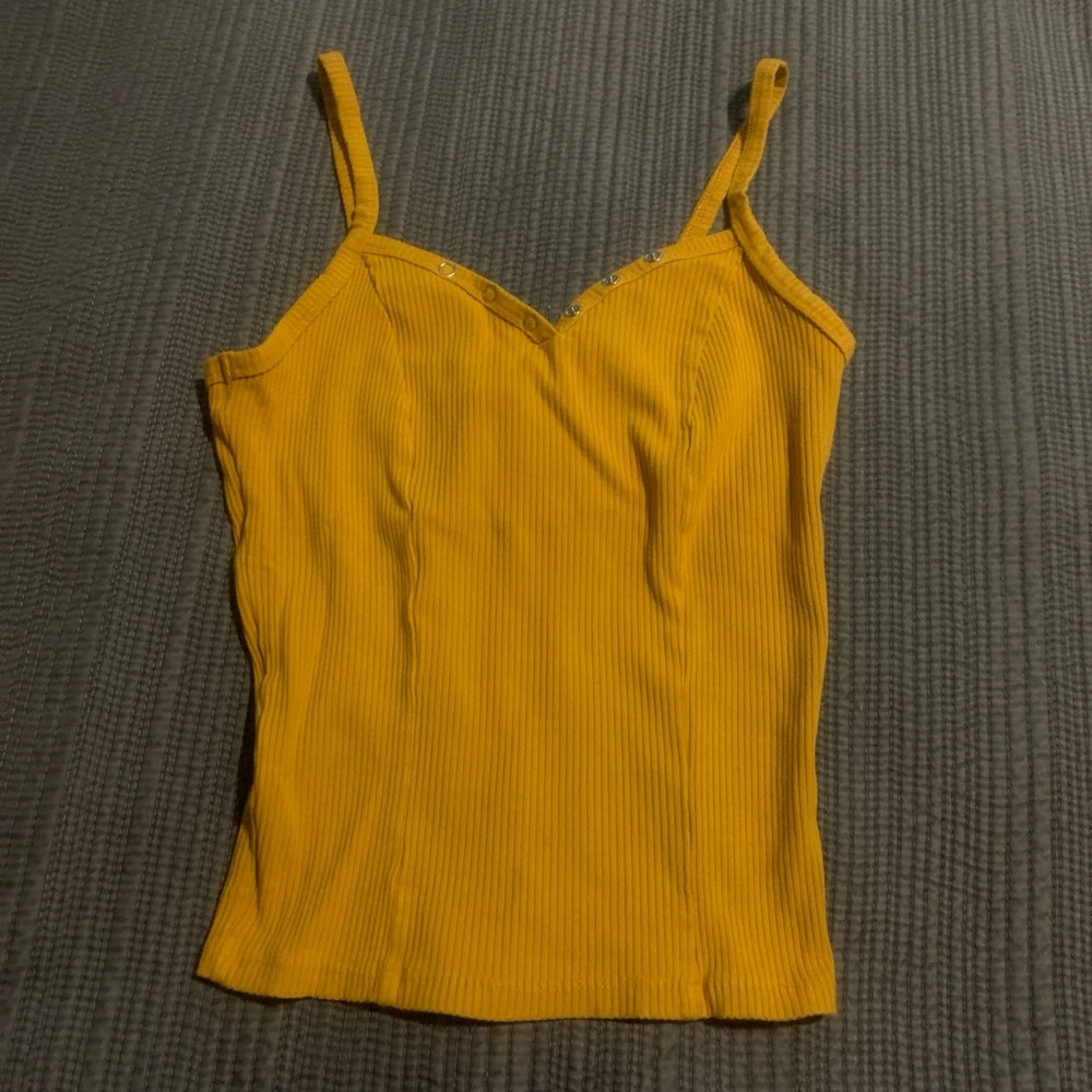 yellow tank top